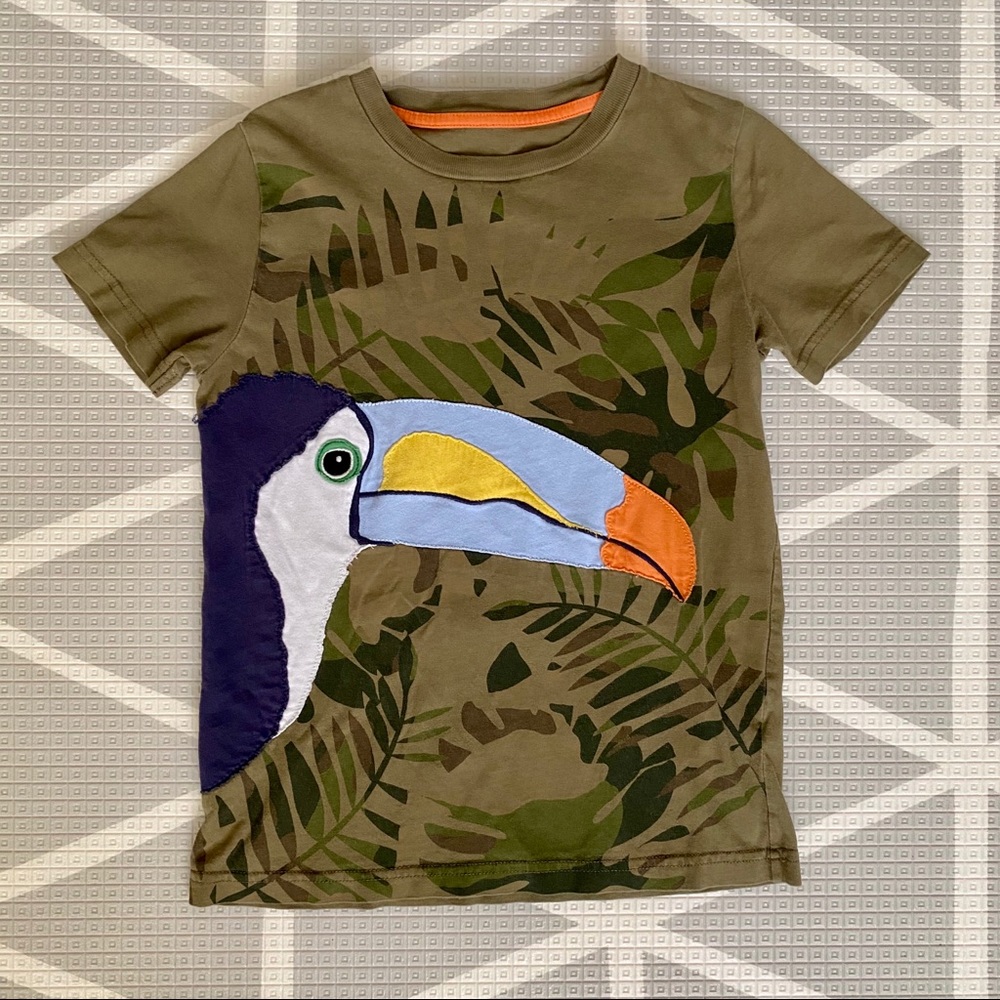 Mini Boden Boys Toucan aplique size 5-6y